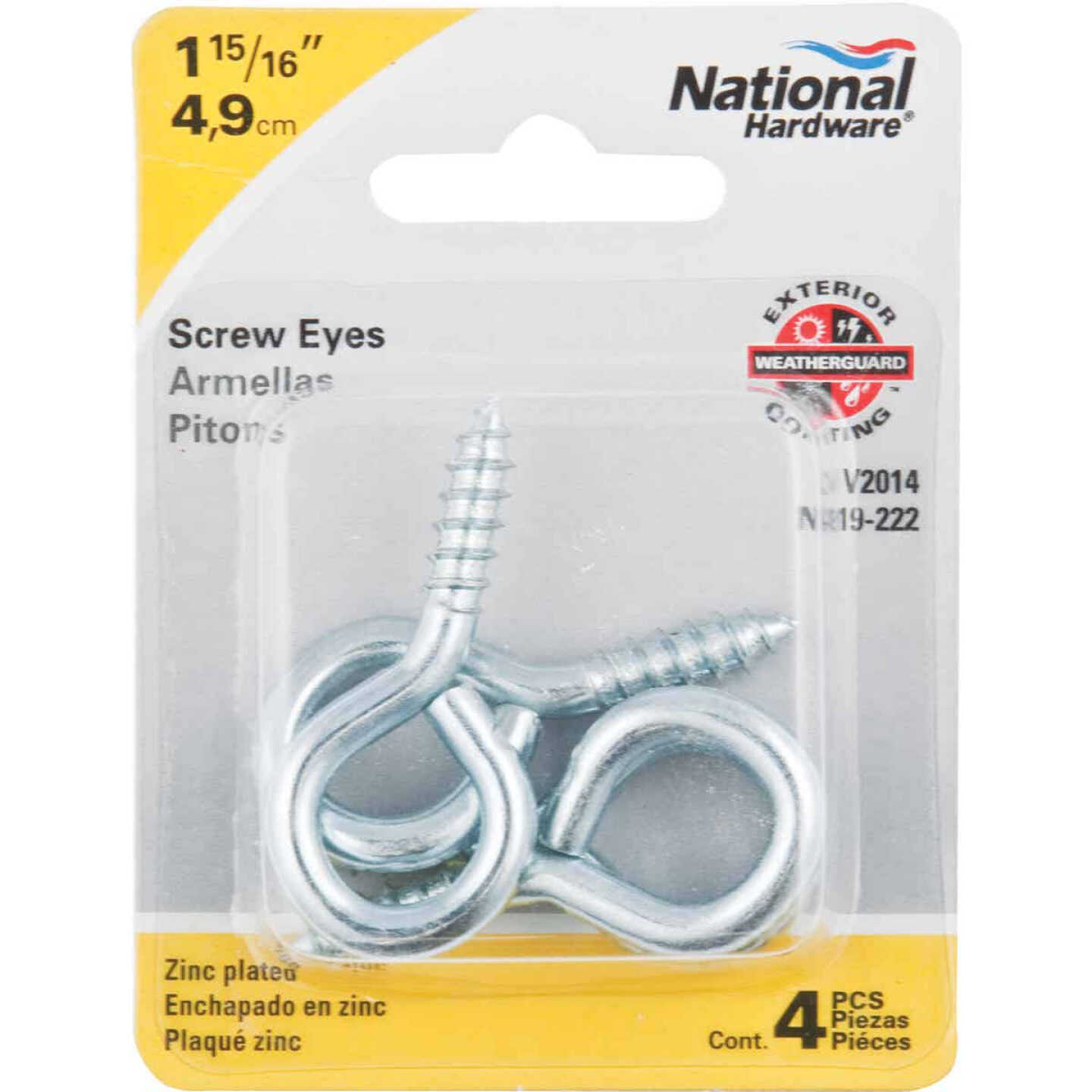 National #6 Zinc Large Screw Eye (4 Ct.) Image 2
